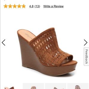 Platform wedge mule sandals